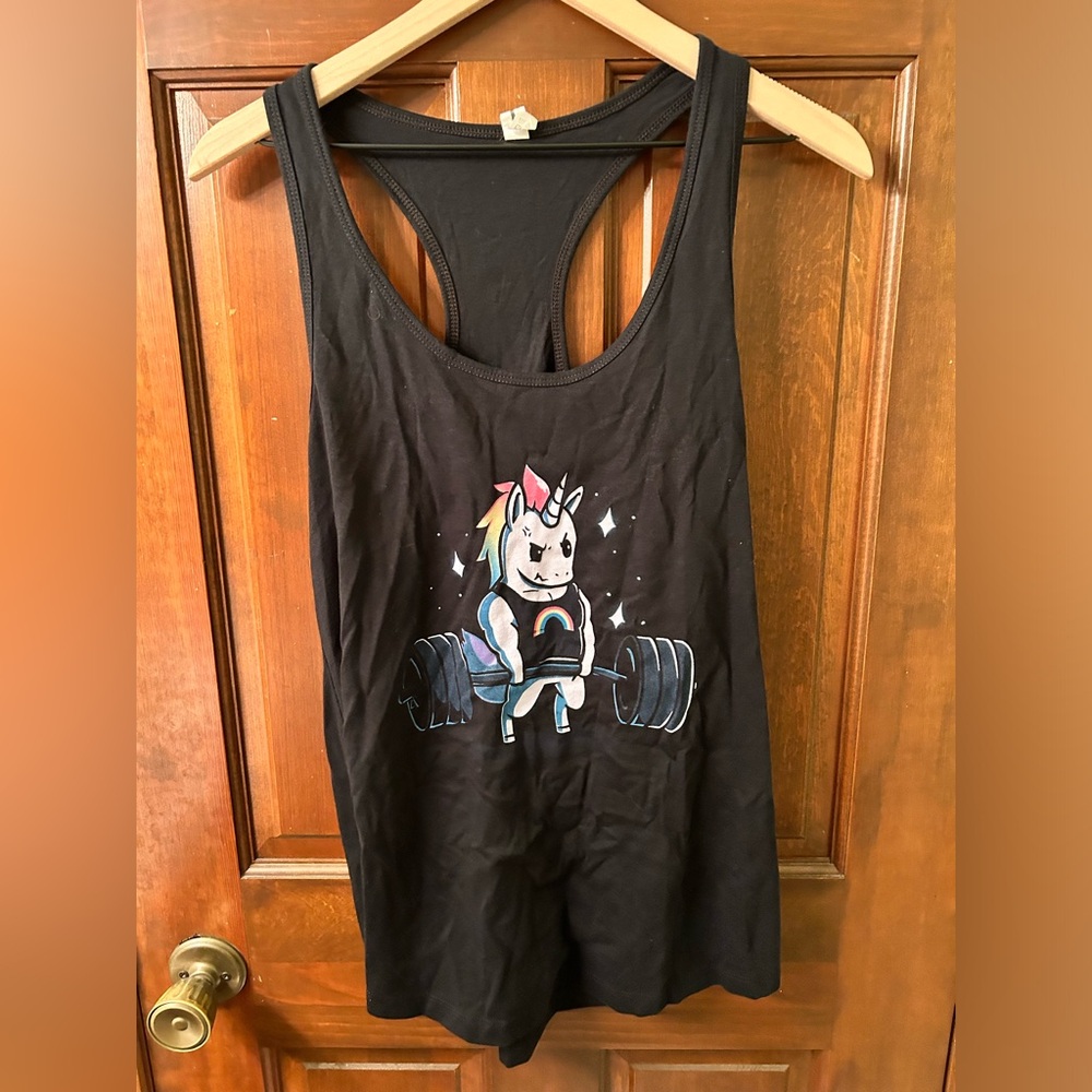 💜 CLEARANCE IDEAL T by Next Level Awesome Unicorn Pride tank top. Size XXL